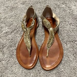 Gold Leaf Jessica Simpson Sandals